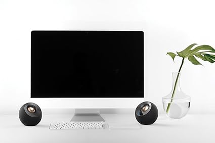 Creative Pebble V2 - Minimalistic 2.0 USB-C Powered Desktop Speakers, 3.5 mm AUX-in, Up to 8W RMS Power for Computers and Laptops - Image 3