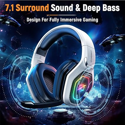 2.4GHz Wireless Gaming Headset for PC, Ps5, Ps4 - Lossless Audio USB & Type-C Ultra Stable Gaming Headphones with Flip Microphone - Image 3